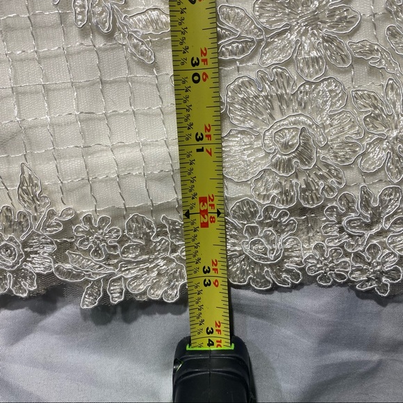 Lulu’s White Floral Embroidered Sheer/White Underlay Formal Mini Dress NWT L - Picture 13 of 14